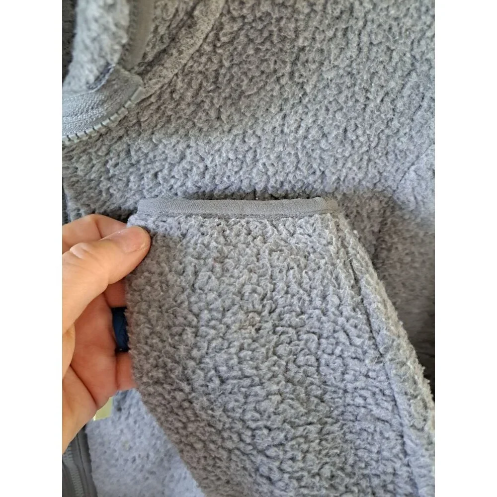 Patagonia Womens Retro Pile Jacket Gray Size Large Full Zip Gorpcore Hiking - Picture 4 of 9